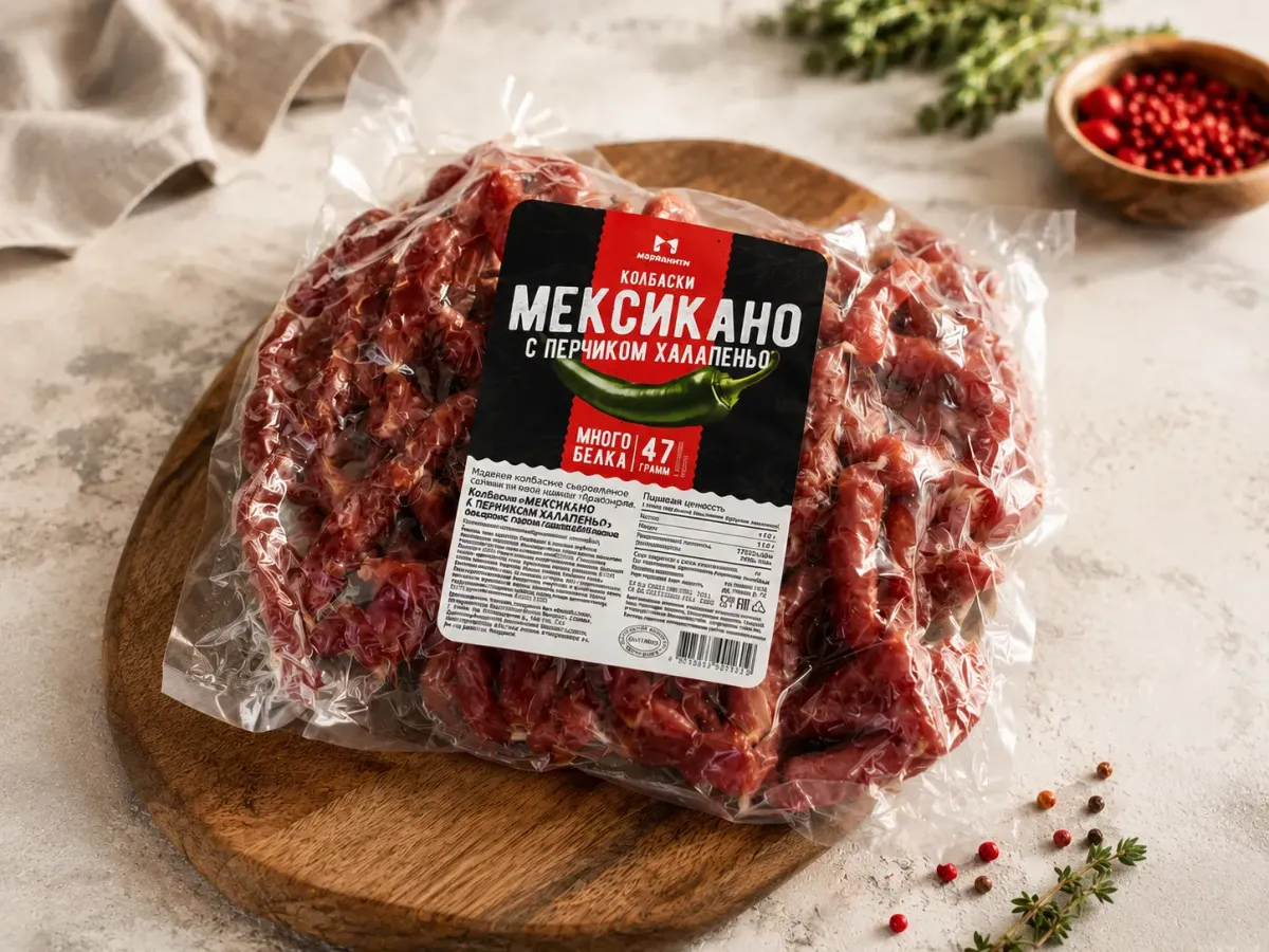 Колбаски «МЕКСИКАНО С ПЕРЧИКОМ ХАЛАПЕНЬО» 